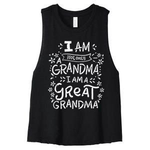 Great Grandma Grandmother Mother's Day Funny Gift Women's Racerback Cropped Tank