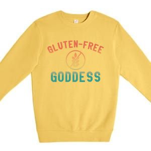 Glutenfree Goddess Gluten Free Celiac Disease Statet Gift Premium Crewneck Sweatshirt