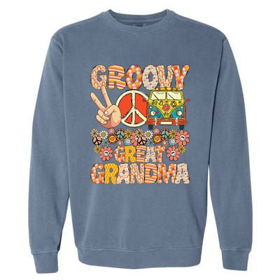 Groovy Great Grandma Matching Family mother's day Garment-Dyed Sweatshirt