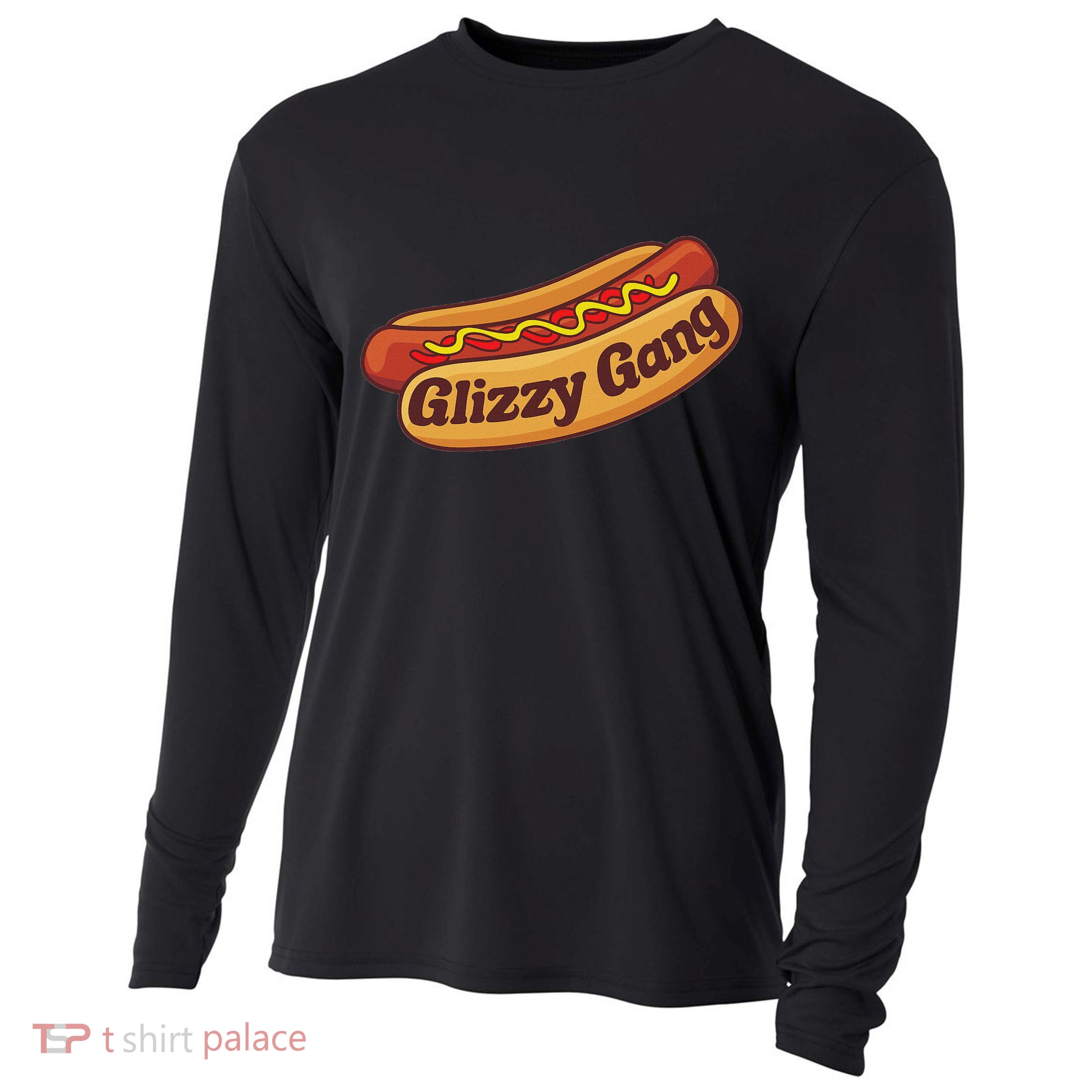 Glizzy Gang Gladiator Gobbler Funny Hot Dog Cooling Performance Long Sleeve Crew