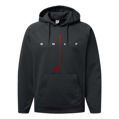 Golfer Golf Performance Fleece Hoodie