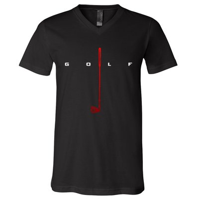 Golfer Golf V-Neck T-Shirt