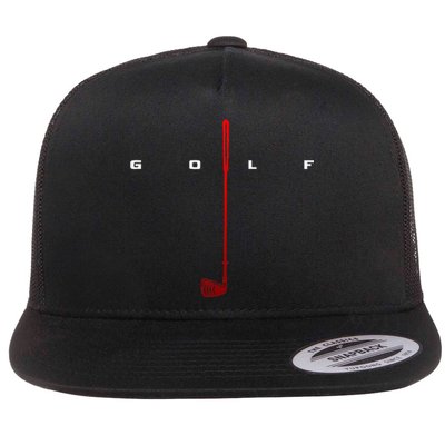 Golfer Golf Flat Bill Trucker Hat