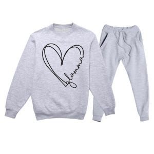 Glamma Glamma Grandparents Day Premium Crewneck Sweatsuit Set