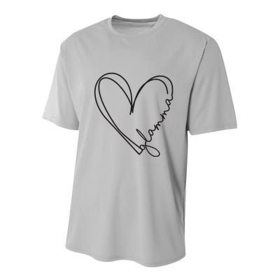 Glamma Glamma Grandparents Day Youth Performance Sprint T-Shirt