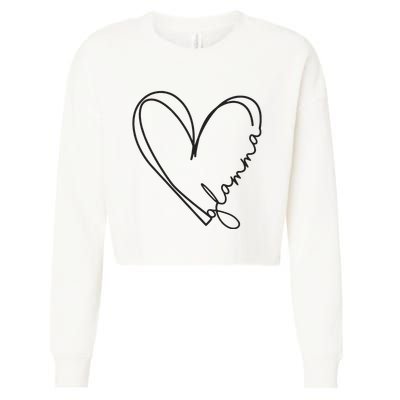 Glamma Glamma Grandparents Day Cropped Pullover Crew