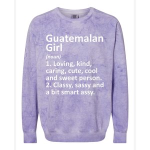 Guatemalan Guatemala Gift Funny Country Roots Descent Meaningful Gift Colorblast Crewneck Sweatshirt