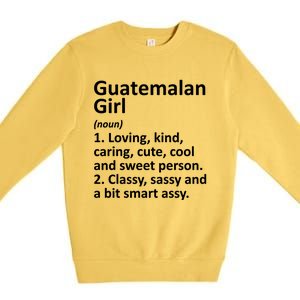 Guatemalan Guatemala Gift Funny Country Roots Descent Meaningful Gift Premium Crewneck Sweatshirt