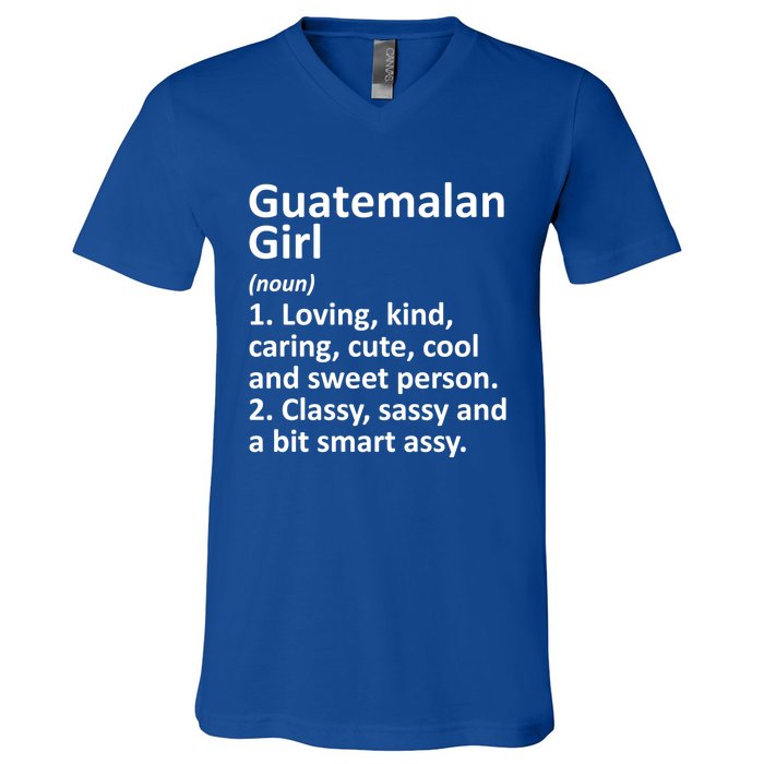 Guatemalan Guatemala Gift Funny Country Roots Descent Meaningful Gift V-Neck T-Shirt