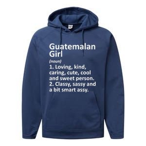 Guatemalan Guatemala Gift Funny Country Roots Descent Meaningful Gift Performance Fleece Hoodie