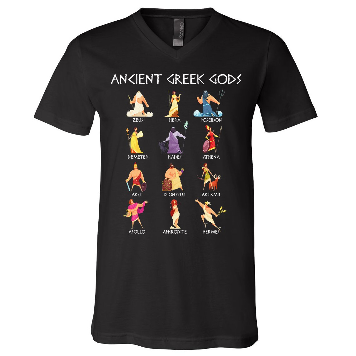 Greek Gods Greek Mythology Ancient Legends V-Neck T-Shirt