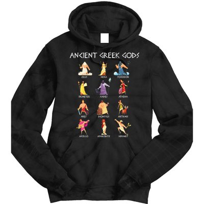 Greek Gods Greek Mythology Ancient Legends Tie Dye Hoodie