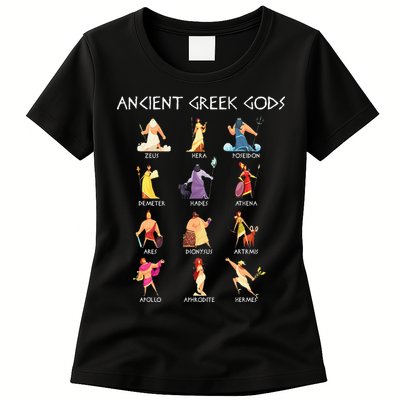 Greek Gods Greek Mythology Ancient Legends Womens T-Shirt