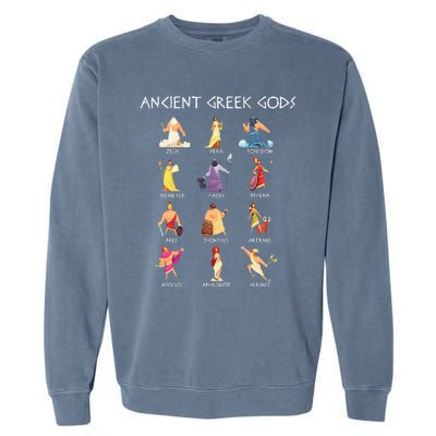 Greek Gods Greek Mythology Ancient Legends Garment-Dyed Sweatshirt