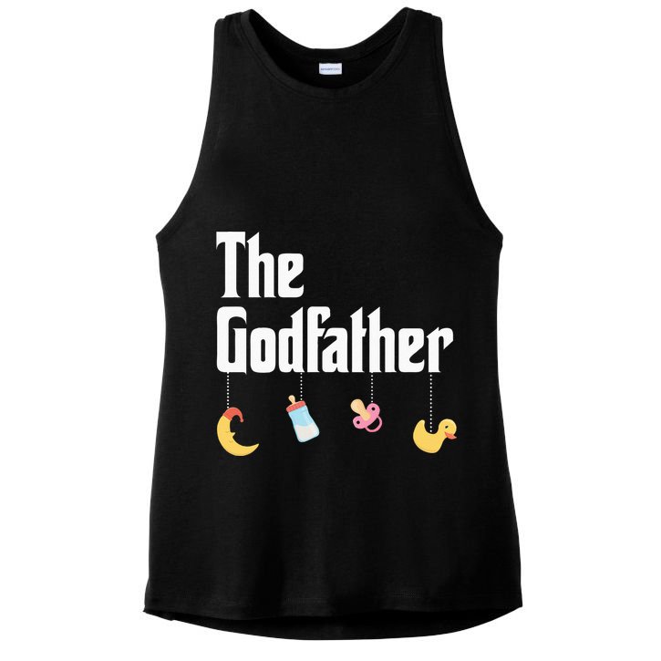 Godfather Godson Goddaughter Godchild Godparent Ladies PosiCharge Tri-Blend Wicking Tank