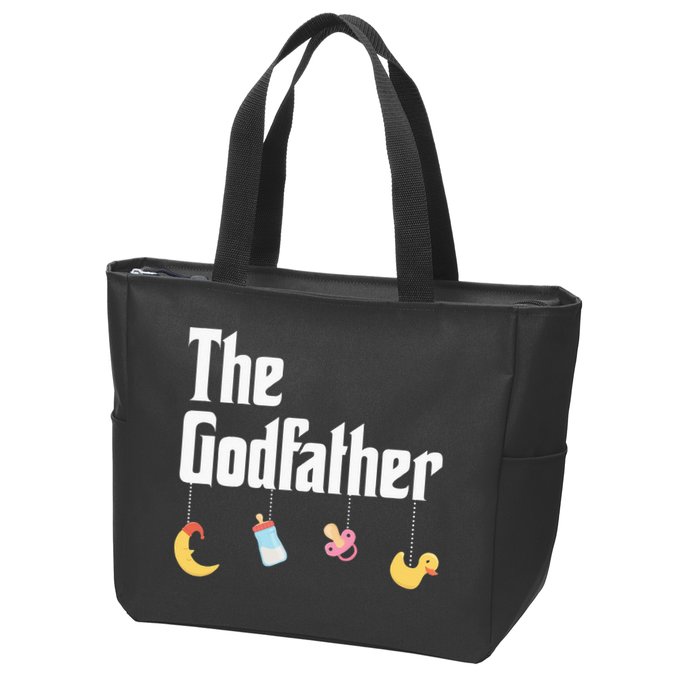 Godfather Godson Goddaughter Godchild Godparent Zip Tote Bag