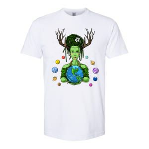 Gaia Greek Goddess Mother Earth Day Hippie Environt Witch Gift Softstyle CVC T-Shirt