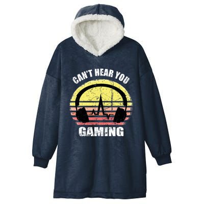 Gamer Gift Headset Funny Can't Hear You I'm Gaming Gift Hooded Wearable Blanket