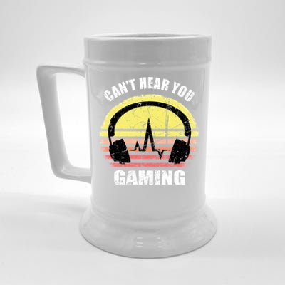 Gamer Gift Headset Funny Can't Hear You I'm Gaming Gift Beer Stein