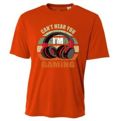 Gamer Gift Headset Funny Can't Hear You I'm Gaming Gift Great Gift Cooling Performance Crew T-Shirt