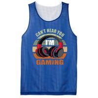 Gamer Gift Headset Funny Can't Hear You I'm Gaming Gift Great Gift Mesh Reversible Basketball Jersey Tank