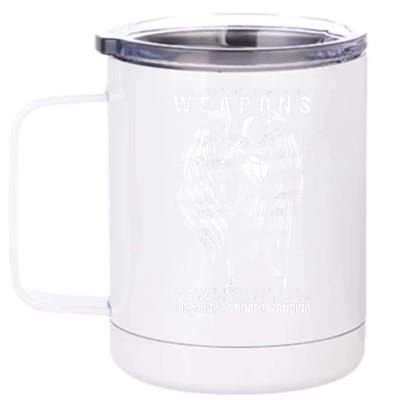 God Gave His Archangels Weapons 12 oz Stainless Steel Tumbler Cup