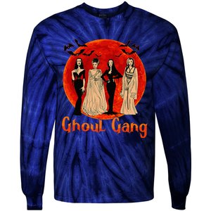 Ghoul Gang Horror Goth Queens Halloween Bride Funny Retro Tie-Dye Long Sleeve Shirt