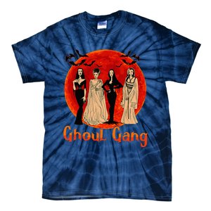 Ghoul Gang Horror Goth Queens Halloween Bride Funny Retro Tie-Dye T-Shirt