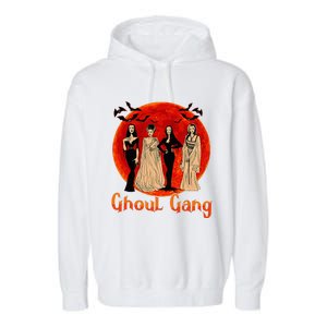 Ghoul Gang Horror Goth Queens Halloween Bride Funny Retro Garment-Dyed Fleece Hoodie