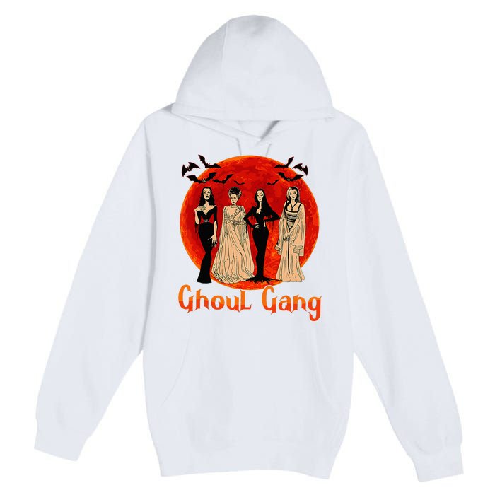 Ghoul Gang Horror Goth Queens Halloween Bride Funny Retro Premium Pullover Hoodie