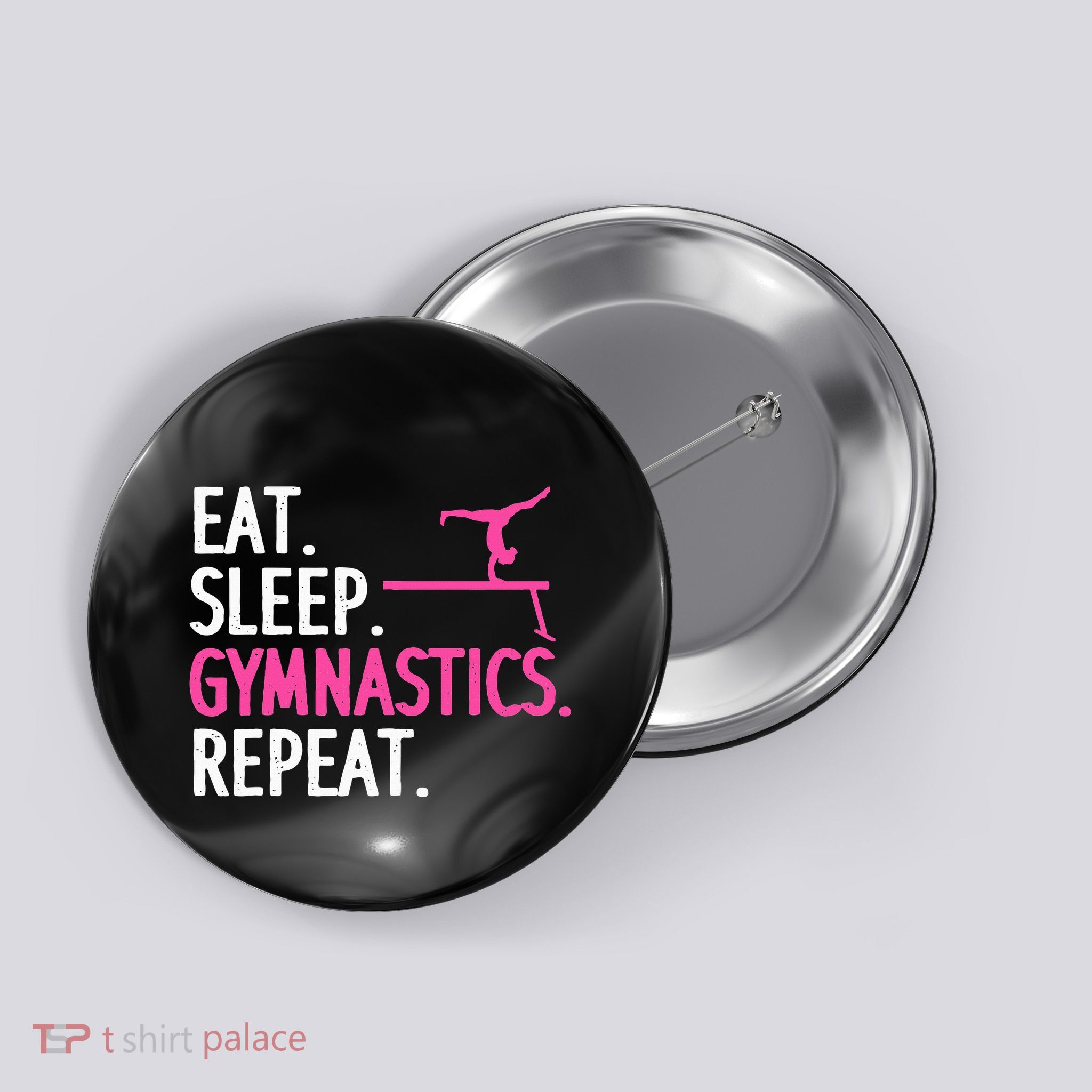 Gymnastics Gymnast Handstand Tumbling Button