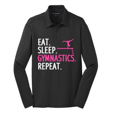 Gymnastics Gymnast Handstand Tumbling Silk Touch Performance Long Sleeve Polo