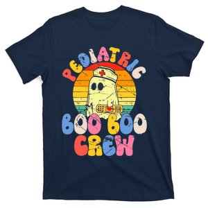 Groovy Ghost Halloween Pediatric RN Nurse Boo Boo Crew T-Shirt