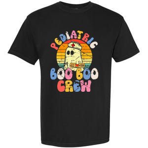 Groovy Ghost Halloween Pediatric RN Nurse Boo Boo Crew Garment-Dyed Heavyweight T-Shirt