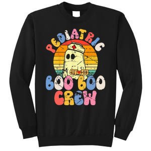 Groovy Ghost Halloween Pediatric RN Nurse Boo Boo Crew Sweatshirt