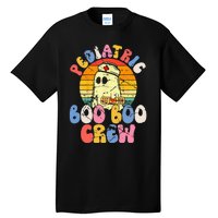 Groovy Ghost Halloween Pediatric RN Nurse Boo Boo Crew Tall T-Shirt