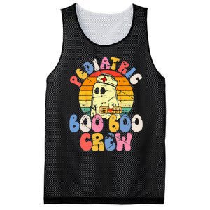 Groovy Ghost Halloween Pediatric RN Nurse Boo Boo Crew Mesh Reversible Basketball Jersey Tank