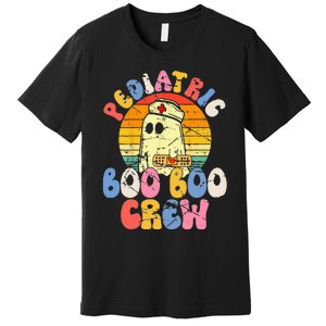 Groovy Ghost Halloween Pediatric RN Nurse Boo Boo Crew Premium T-Shirt