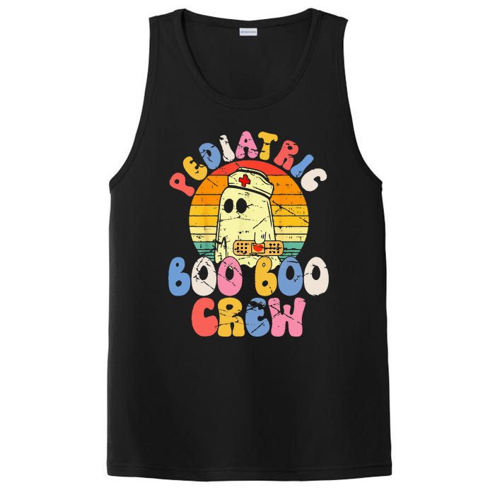 Groovy Ghost Halloween Pediatric RN Nurse Boo Boo Crew PosiCharge Competitor Tank