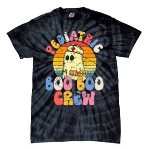 Groovy Ghost Halloween Pediatric RN Nurse Boo Boo Crew Tie-Dye T-Shirt