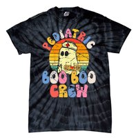 Groovy Ghost Halloween Pediatric RN Nurse Boo Boo Crew Tie-Dye T-Shirt