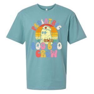 Groovy Ghost Halloween Pediatric RN Nurse Boo Boo Crew Sueded Cloud Jersey T-Shirt