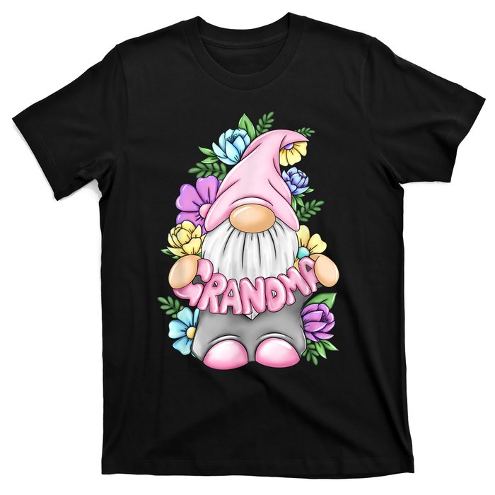 Gnome Grandma Happy Easter Day Art Flower For Mom Gnomies T-Shirt