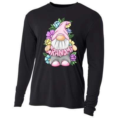 Gnome Grandma Happy Easter Day Art Flower For Mom Gnomies Cooling Performance Long Sleeve Crew