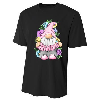 Gnome Grandma Happy Easter Day Art Flower For Mom Gnomies Performance Sprint T-Shirt