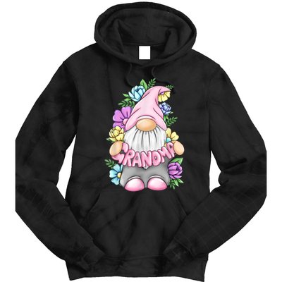 Gnome Grandma Happy Easter Day Art Flower For Mom Gnomies Tie Dye Hoodie