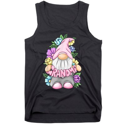 Gnome Grandma Happy Easter Day Art Flower For Mom Gnomies Tank Top