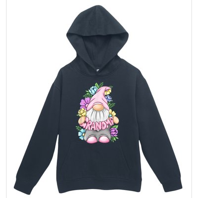 Gnome Grandma Happy Easter Day Art Flower For Mom Gnomies Urban Pullover Hoodie