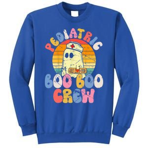 Groovy Ghost Halloween Pediatric Rn Nurse Boo Boo Crew Gift Sweatshirt