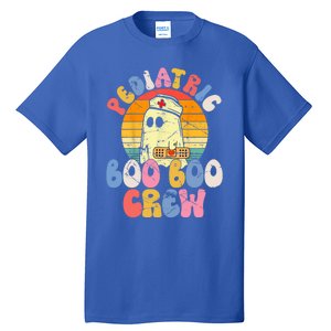 Groovy Ghost Halloween Pediatric Rn Nurse Boo Boo Crew Gift Tall T-Shirt